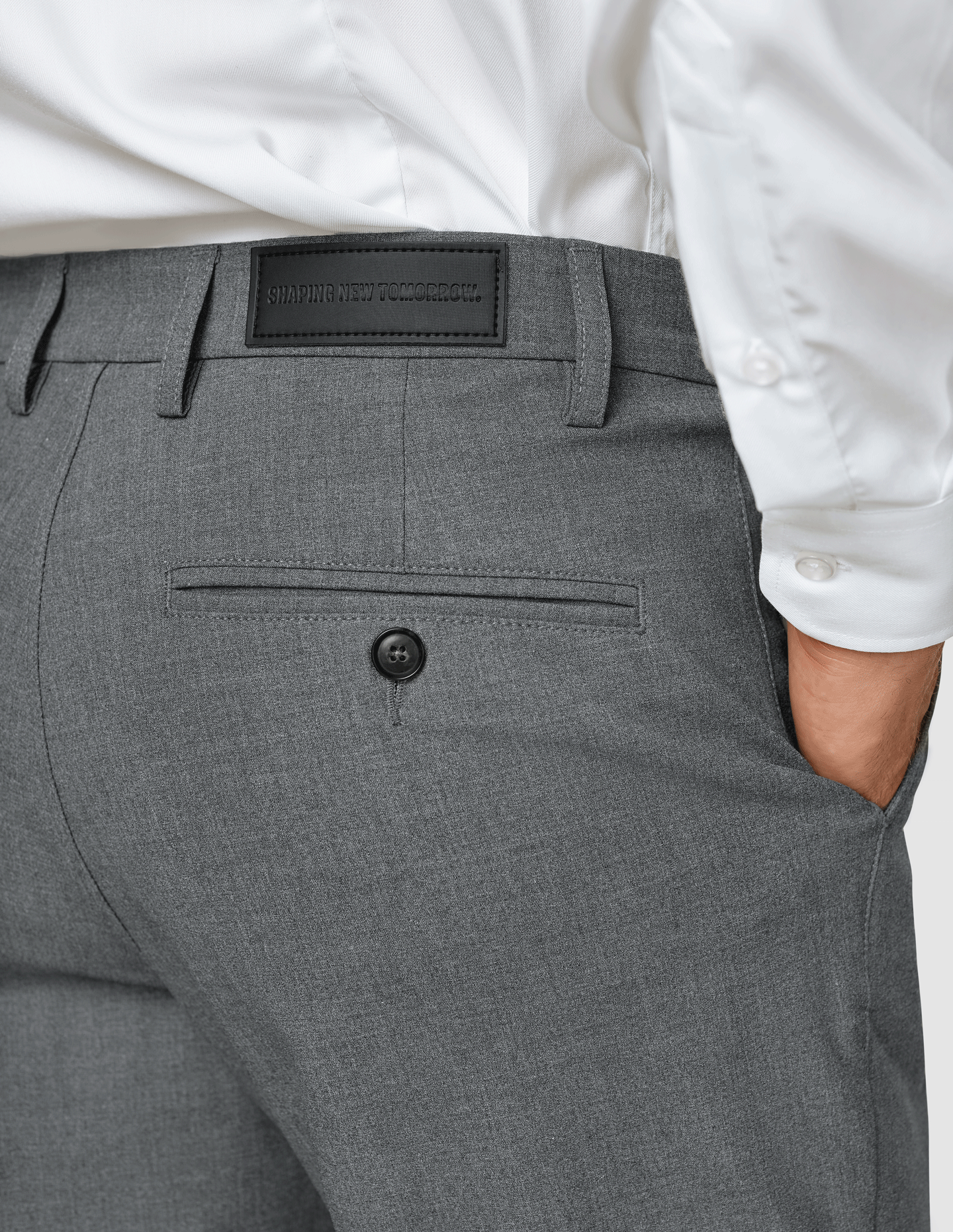 Essential Suit Pants Regular Dark Grey Melange